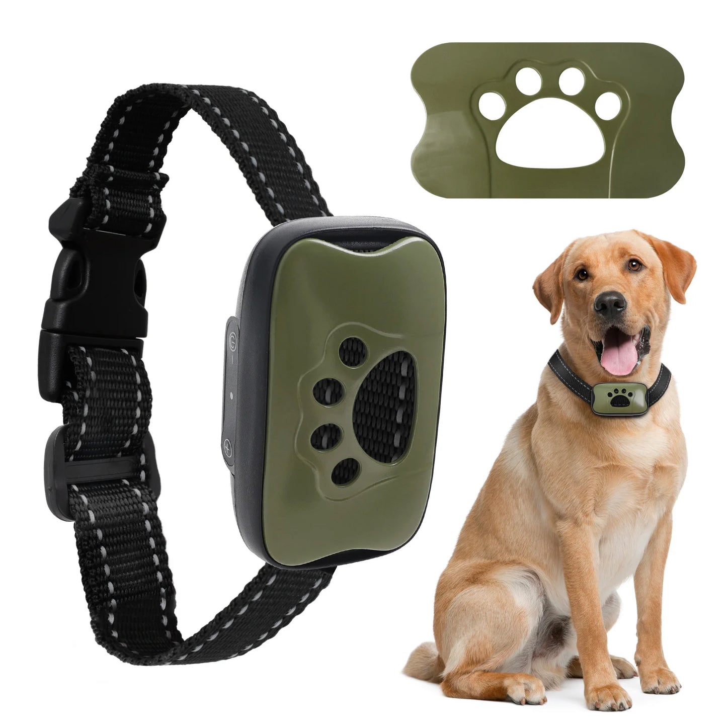 Dog Anti Barking Device USB Rechargeable Dogs Training Collar Ultrasonic Stop Barking Vibration Anti Bark Collar