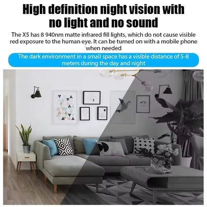 1080P New X5 Mini Camera Clear Night Vision Light weight Portable Premium Cams Motion Detection Wireless Surveillance Camera