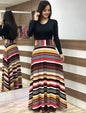 flower color matching dresses, long dresses, for women's