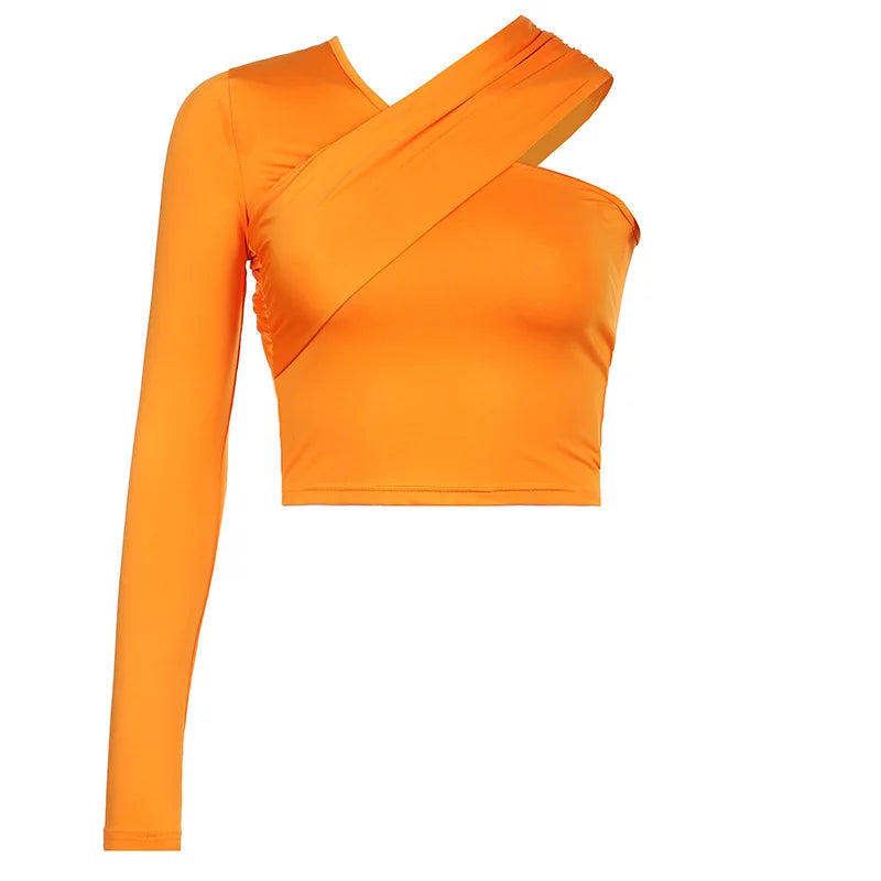 Women's Slim Fit Crop Top V-Ne oulder T-irt Faionable Casual Sle Ladies' Clothing 00% Other Material