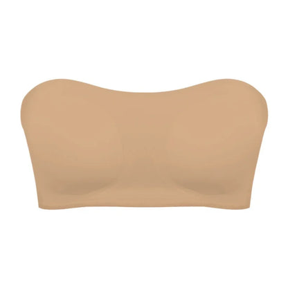 Removable Padded Soft Ice Silk Traceless Women Brasseries Wire Free Seamless Bra For Women Strapless Bra