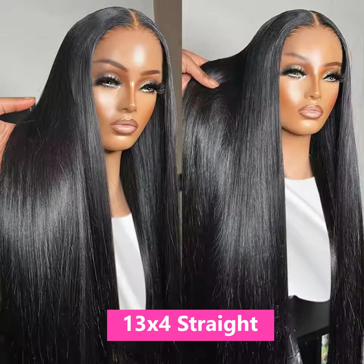 Ready to Wear Glueless Wig Straight 13x6 Transparent Lace Frontal Wig 30 34inches Human Hair Bone Straight 6x4 Lace Frontal Wigs
