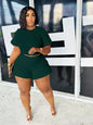 Summer Suit Chic and Elegant Woman Set  Sexy Outfit Casual Shorts Sets Womens 2 Piece Plus Size