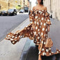 Spring Summer Dresses for Women Sexy Off-the-shoulder Polka Dot Long Dress Women Casual Loose Beach Summer Dress Woman Clothing