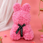 Rose Rabbit NEW Valentines Day Gifts 27cm Flower Rabbits Artificial Floral Decorations Mother' DAY Gift For Girlfriend Festival