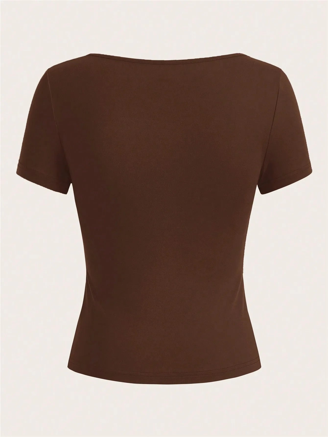 3 pieces  Summer Slimming T-shirt Women's Sexy Short Sleeve T-shirt U-neck Women's Solid Color Basic Korean Top Hot Y2k