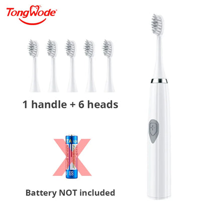 Tongwode Electric Toothbrush for Adults Soft Bristle Portable Battery Endurance IPX6 Waterproof Intelligent Effective Oral Care