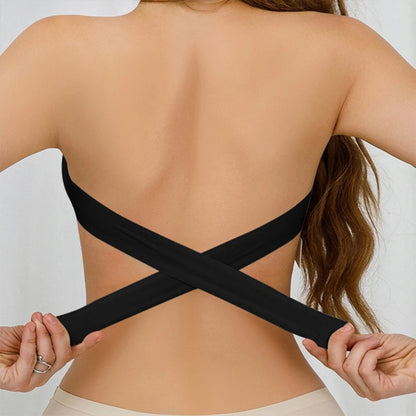 Removable Padded Soft Ice Silk Traceless Women Brasseries Wire Free Seamless Bra For Women Strapless Bra