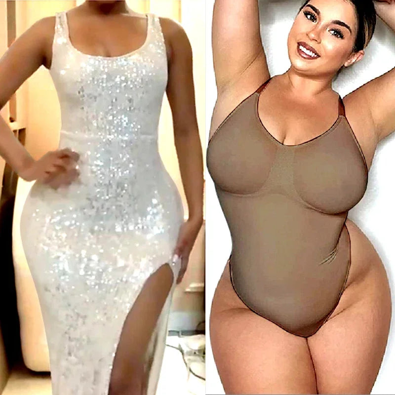 AfruliA Seamless Body Shaper Women Bodysuit Underwear Tummy Control Shapewear Slimming Waist Trainer Bodyshaper Jumpsuit Briefer