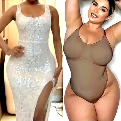 AfruliA Seamless Body Shaper Women Bodysuit Underwear Tummy Control Shapewear Slimming Waist Trainer Bodyshaper Jumpsuit Briefer