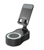 Wireless Speaker with Colorful Ambient Light 360°rotatable Adjustable FoldingLift-non-slip Phone Holder 5.3 HDSurround Subwoofer