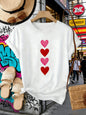 Love Print Summer New T-shirt for Women Loose Sweat Streetwear Short Sleeve Fashion Classic Top Women Casual Tshirt Clothing