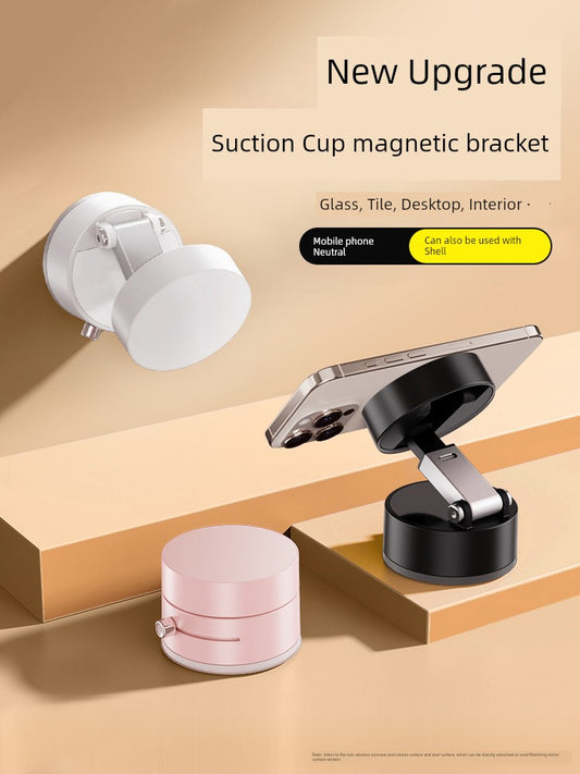 Moswei MagSafe Magnetic Phone Holder Car Bathroom Glass Wall-Mounted Bracket Vacuum Sucker Mirror Punch-Free Shooting Vlog Selfie Stick Strong and Stable