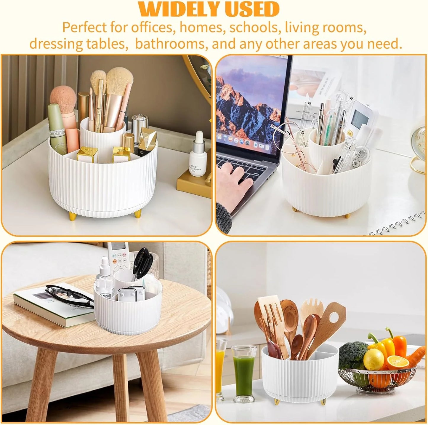 Makeup Desktop Cosmetic Storage Box Organizer 5 Slot Large Capacity for Bathroom Portable Makeup Brushes Pen Holder