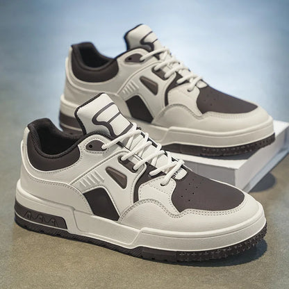 2025 New Men's Shoes Breathable White Shoes Men's Trendy Versatile Thick soled Low cut Sneakers Casual Board Shoes