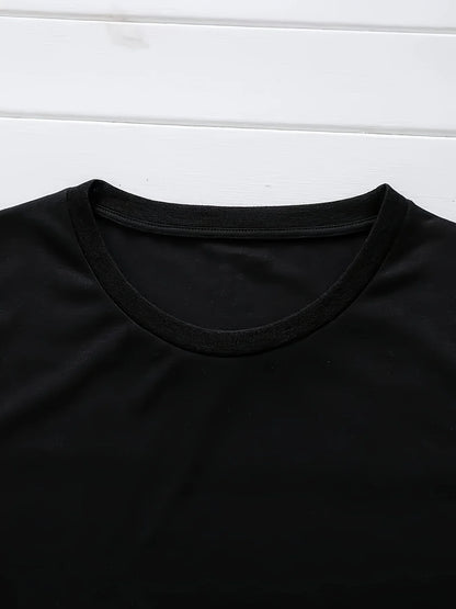Women summer letter pattern print round neck short sleeved With pocket comfortable casual dress
