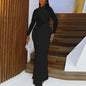 Sexy See Through Mesh Sheer Full Sleeve Long Dresses For Club Party Ruched Backless Dress for Women