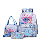 3Pcs Stitch Print Backpack Set, With Tote and Pouch, Large Capacity Lightweight And Pouch