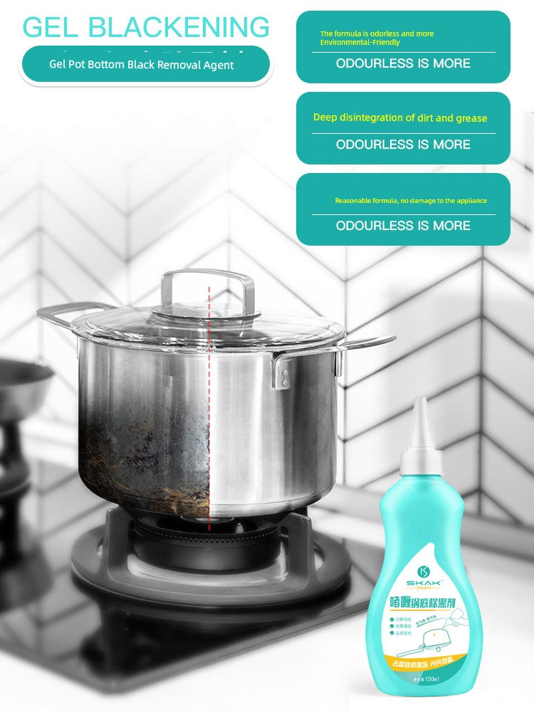 Black Dirt Stainless Steel Cleaner Kitchen Gel Wash Pot Bottom