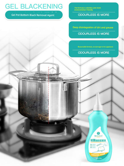Black Dirt Stainless Steel Cleaner Kitchen Gel Wash Pot Bottom