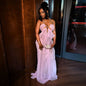 Pink Evening Dress Mermaid Halter Beading Dresses For Women Sexy African Prom Party Gowns 2025 Customized