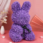 Rose Rabbit NEW Valentines Day Gifts 27cm Flower Rabbits Artificial Floral Decorations Mother' DAY Gift For Girlfriend Festival