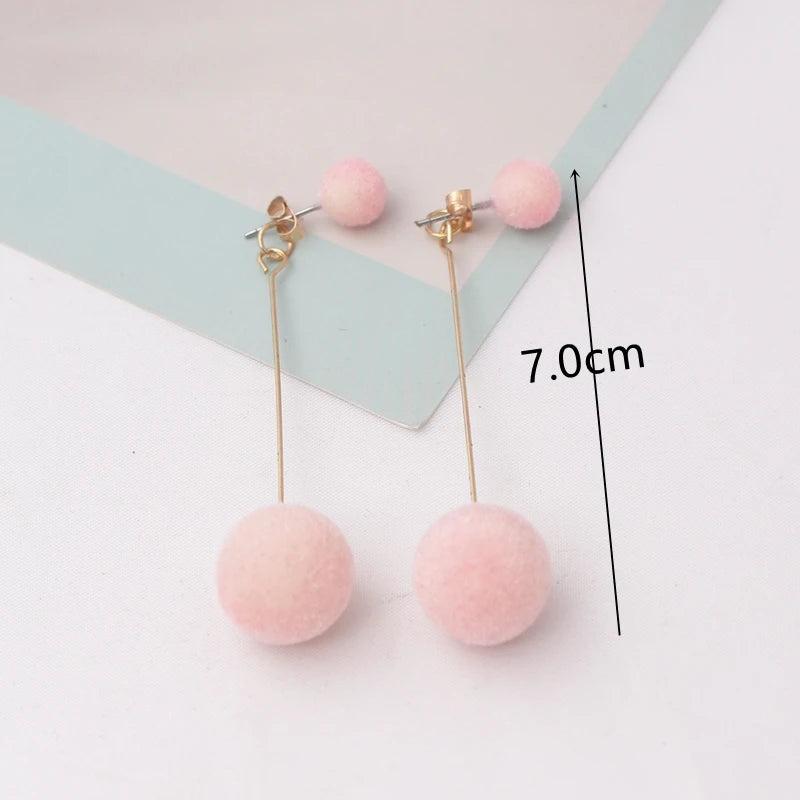 Pink Color Flower Drop Earrings for Women Summer Geometry Heart Leaf Butterfly Brincos Party Ear Jewelry Valentine's Day Gift