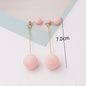 Pink Color Flower Drop Earrings for Women Summer Geometry Heart Leaf Butterfly Brincos Party Ear Jewelry Valentine's Day Gift