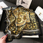 New Fashion 70X70cmPrinted Women's Scarf Pashmina Silk Scarf Square Shawl Decorative Headband Neck Luxury Design Bandana