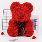 25cm Artificial Teddy Rose Flower Bear with Box Romantic Valentines Day Gift Girlfriend Women Anniversary Wedding Party Supplies