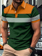 Short Sleeve Striped Pattern Men's Fashion Polos T-Shirts Summer 3D Printing Street POLO Tops 6XL Plus Size Casual Tee