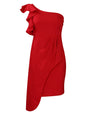 Summer Dress for Women Ruffle Edge Wrapped Pencil Skirt Solid Dresses