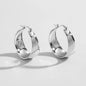 30mm Stainless Steel Gold Plated Smooth Wide Hoop Earrings for Women Large Circle Earring Statement Jewelry Gift
