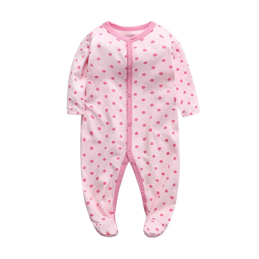 Baby Boy Rompers Cotton Girls Clothes Long Sleeve Summer Soft Jumpsuit V-neck 0-12m Onesie Clothing