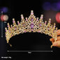 Itacazzo Bridal Headwear - A Golden Lady Fashion Wedding Crown, Rhinestone Classic Princess Tiaras