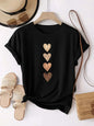 Love Print Summer New T-shirt for Women Loose Sweat Streetwear Short Sleeve Fashion Classic Top Women Casual Tshirt Clothing