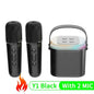 High Power Karaoke Bluetooth Speaker Portable 360 Stereo Surround Waterproof Wireless Subwoofer with Dual Microphone Boombox