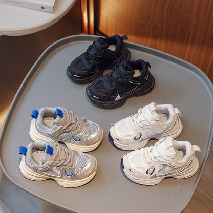 Kids Shoes Color Matching Girls Sneakers Shoes for Boys Lace-up Breatheable