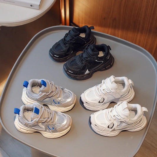 Kids Shoes Color Matching Girls Sneakers Shoes for Boys Lace-up Breatheable