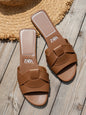 Women Wear Slippers New Women's Shoes Square Head Cross Flat Summer Sandals Simple Flip-flops