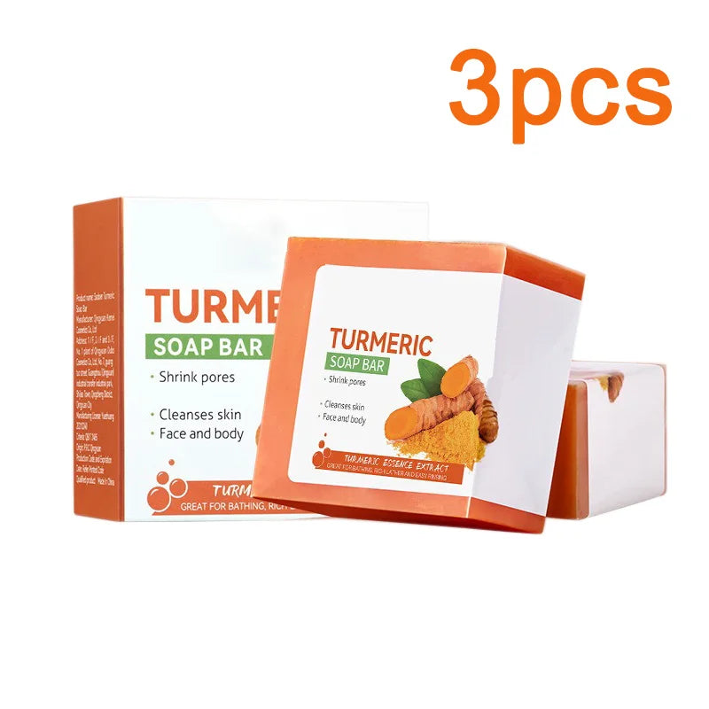 Turmeric Soap Body Cleaning Lightening Dark Underarm Leg Body Cleansers Brightening Face Soap Tender Skin Care Beauty