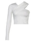 Women's Slim Fit Crop Top V-Ne oulder T-irt Faionable Casual Sle Ladies' Clothing 00% Other Material