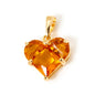 1pc New Mini Brass Charms Gold Color Valentine's Day Heart Multicolour Cubic Zirconia Pendant DIY Necklace Jewelry 20mm x 14mm