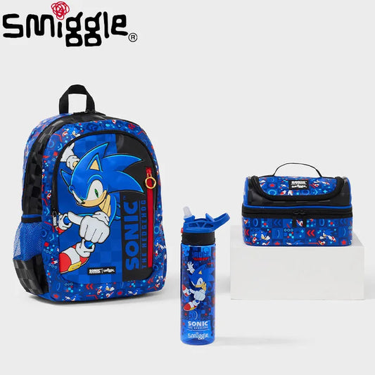 Australia Smiggle Sonic  Backpack for Boys & Girls, Bookbag Sonic Schoolbag With Adjustable Shoulder Straps & Padded Back Children School Bag