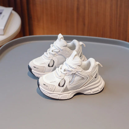 Kids Shoes Color Matching Girls Sneakers Shoes for Boys Lace-up Breatheable
