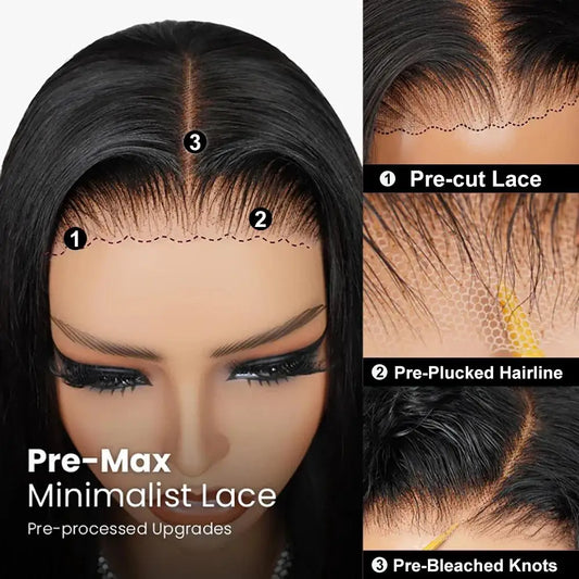 13x4 Straight Lace Frontal Bob Wig 8-14 Inches Pre Plucked 100% Real Human Hair Wigs Brazilian Remy Bone Straight