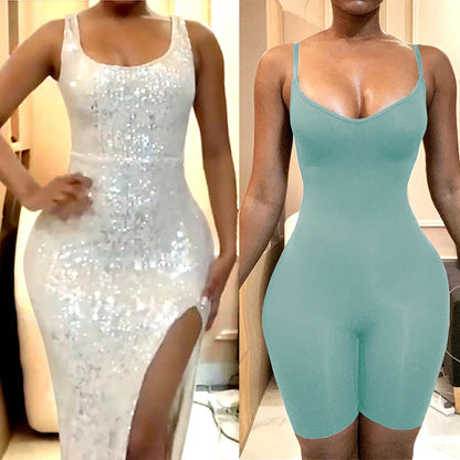 AfruliA Seamless Body Shaper Women Bodysuit Underwear Tummy Control Shapewear Slimming Waist Trainer Bodyshaper Jumpsuit Briefer