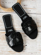 Slippers For Women's Shoes Square Head Cross Flat Summer Sandals Simple Flip-flops summervebes