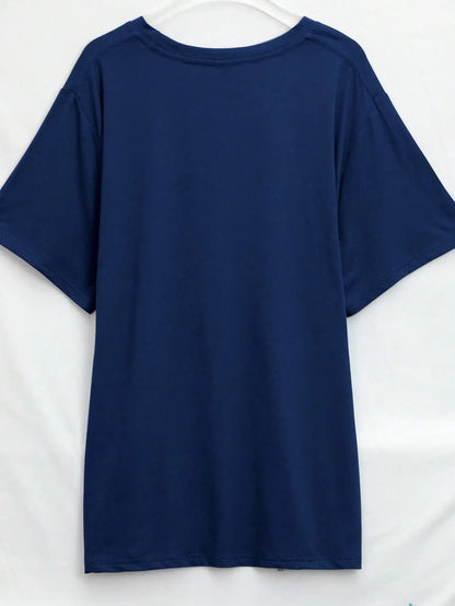 Prayer Changes Things T-Shirt with Golden Cross Print, Soft Round Neck Casual Top for Daily Wear