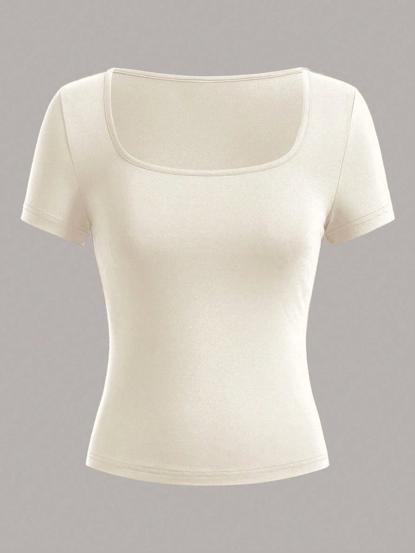 3 pieces  Summer Slimming T-shirt Women's Sexy Short Sleeve T-shirt U-neck Women's Solid Color Basic Korean Top Hot Y2k